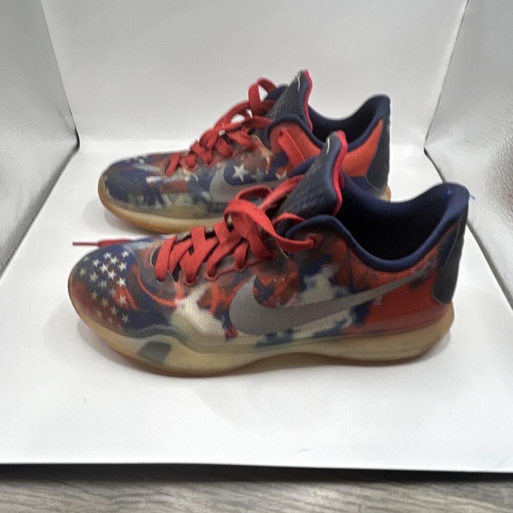Nike Kobe X USA Independence Day Red White Blue Stars 726067-604 Kids 6Y